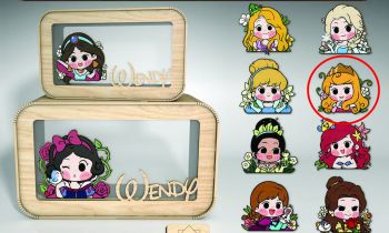 imagem do arquivo vetor para download Cofrinho infantil personalizado de princesa