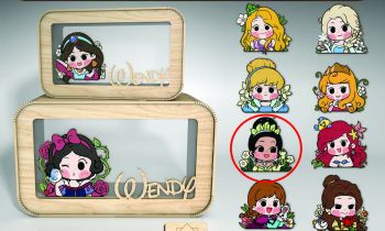 imagem do arquivo vetor para download Cofrinho infantil personalizado de princesa