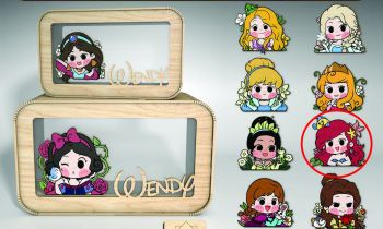 imagem do arquivo vetor para download Cofrinho infantil personalizado de princesa
