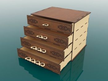 imagem do arquivo vetor para download Cômoda com gavetas
