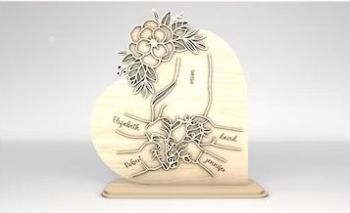 imagem do arquivo vetor para download Coração decorativo de mães e filhos personalizado