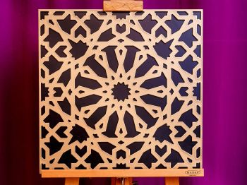 imagem do arquivo vetor para download Corte a Laser Decoração Tela Padrão Islâmico