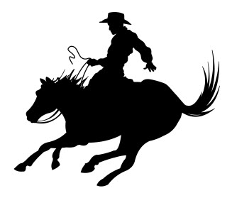 imagem do arquivo vetor para download Cowboy Silhouette 