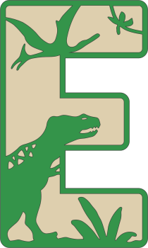 imagem do arquivo vetor para download Decoração alfabética dos dinossauros Letra E