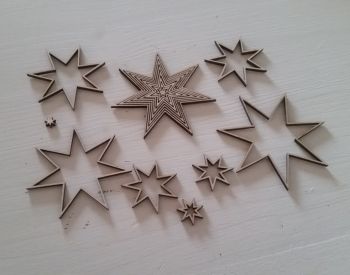 imagem do arquivo vetor para download Decoração de Estrela de Natal Cortada a Laser 