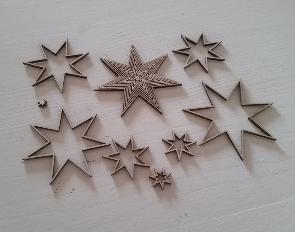imagem do arquivo vetor para download Decoração de Estrela de Natal Cortada a Laser
