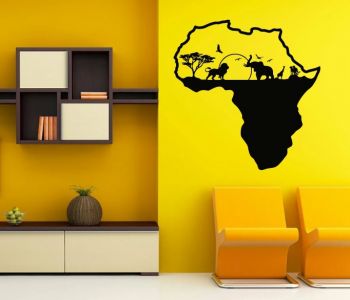 imagem do arquivo vetor para download Decoração de Parede África Cortada a Laser