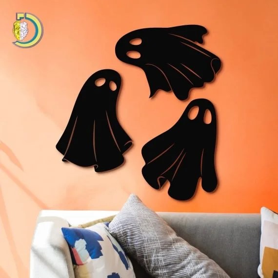 imagem do arquivo vetor para download Decoração de Parede de Fantasmas Voadores 