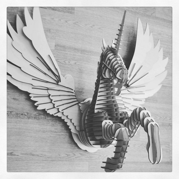 imagem do arquivo vetor para download Decoração de Parede em Forma de Unicórnio