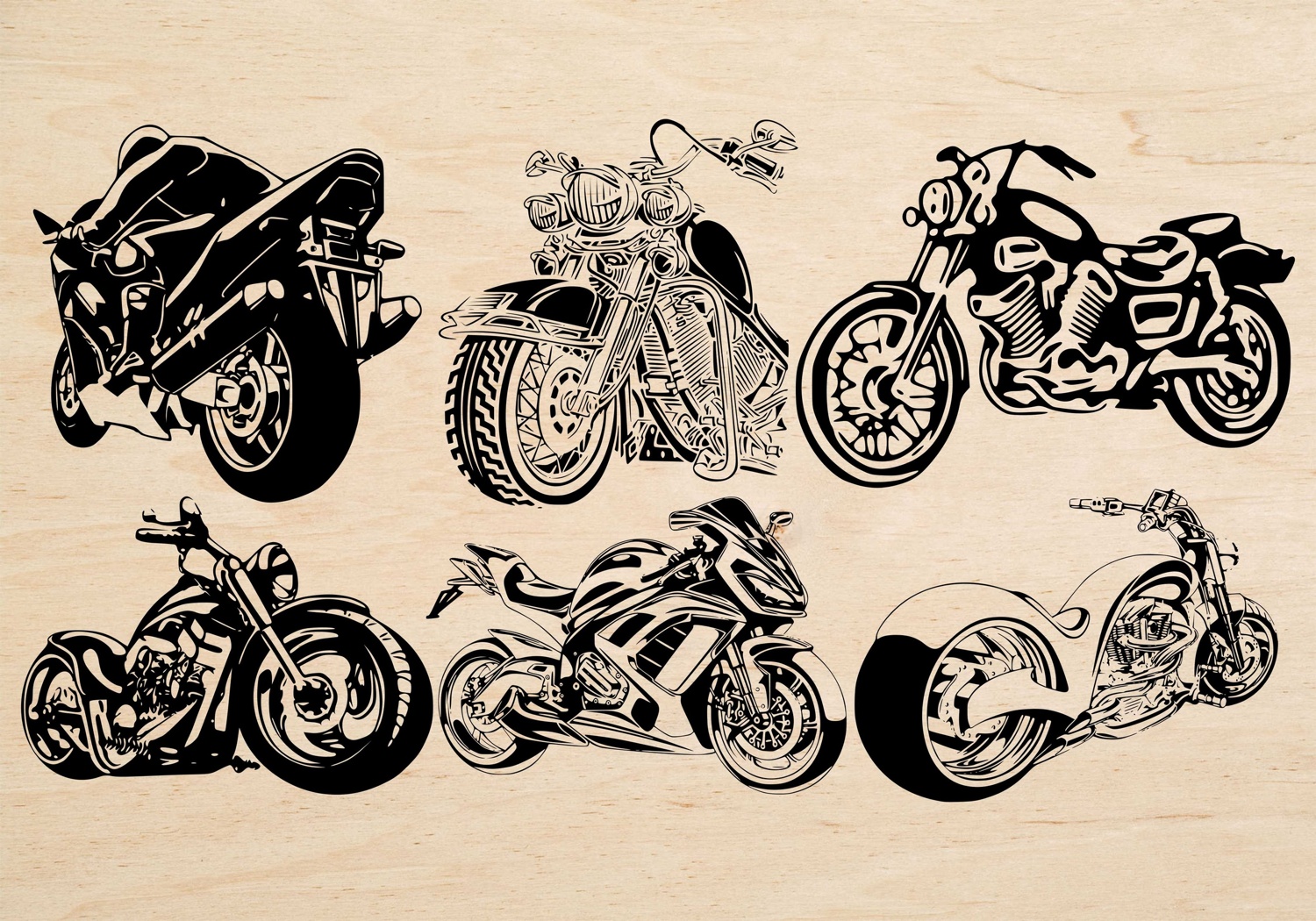 imagem do arquivo vetor para download Decoração de Tema Motocicleta