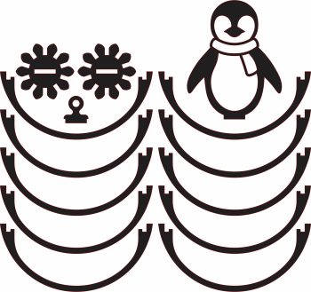 imagem do arquivo vetor para download Decoração de natal de pinguim 