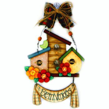 imagem do arquivo vetor para download Decoração de parede casinhas