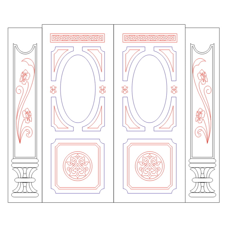 imagem do arquivo vetor para download Design de Guarda Roupa para Corte a Laser