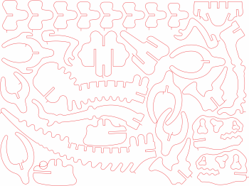 imagem do arquivo vetor para download Dino 3d mdf