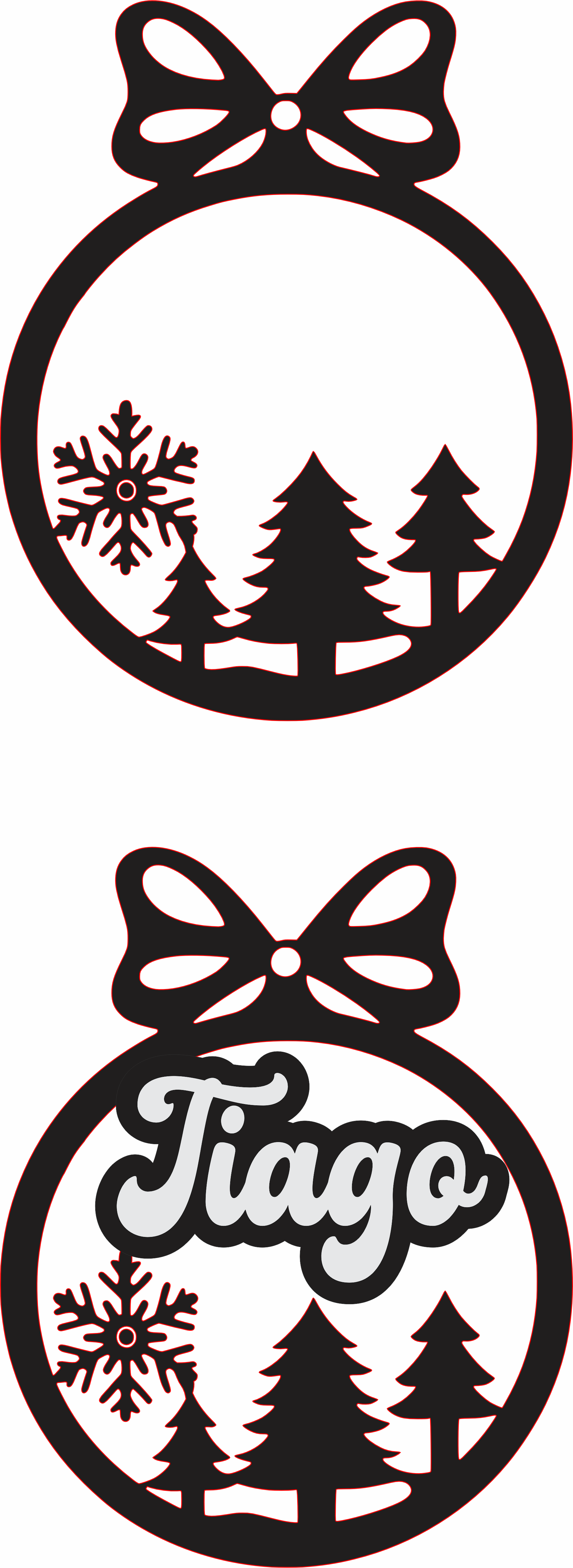 imagem do arquivo vetor para download Enfeite de natal personalizado 