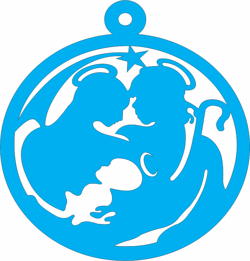 imagem do arquivo vetor para download Enfeite para arvore de natal: Anjos 