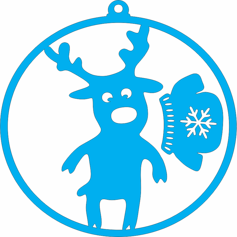 imagem do arquivo vetor para download Enfeite para arvore de natal: Alce 