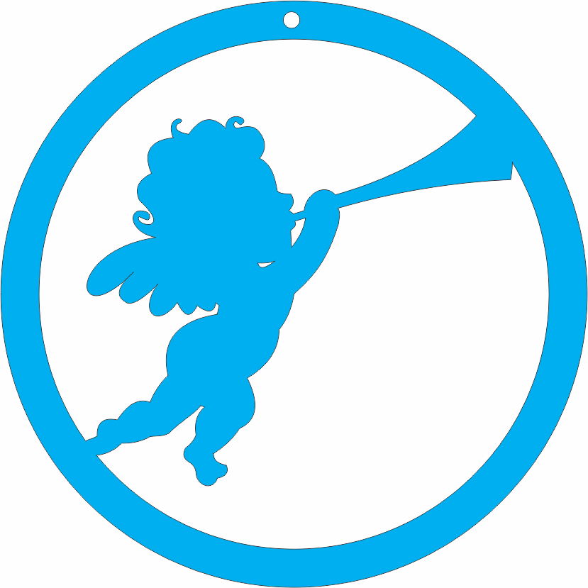 imagem do arquivo vetor para download Enfeite para arvore de natal: Anjinho