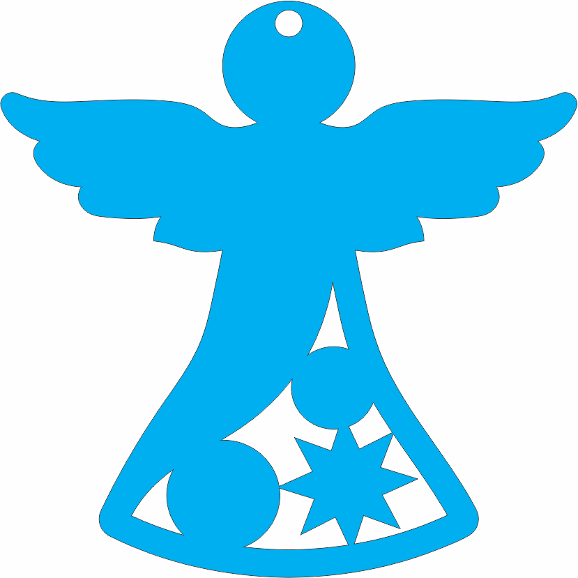 imagem do arquivo vetor para download Enfeite para arvore de natal: Anjo