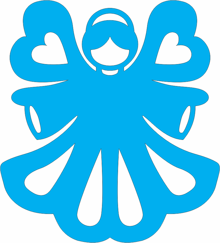 imagem do arquivo vetor para download Enfeite para arvore de natal: Anjo