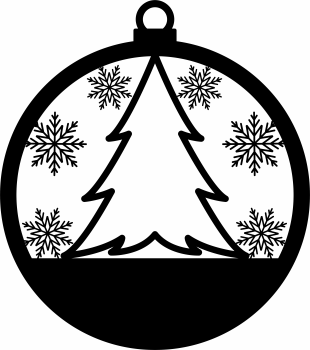 imagem do arquivo vetor para download Enfeite para arvore de natal: Arvore de natal 