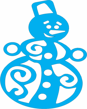 imagem do arquivo vetor para download Enfeite para arvore de natal: Boneco de neve 