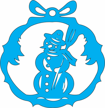 imagem do arquivo vetor para download Enfeite para arvore de natal: Boneco de neve 