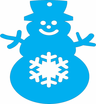 imagem do arquivo vetor para download Enfeite para arvore de natal: Boneco de neve 