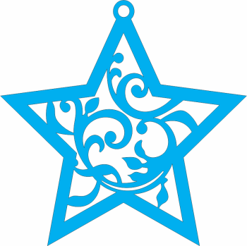 imagem do arquivo vetor para download Enfeite para arvore de natal: Estrela 