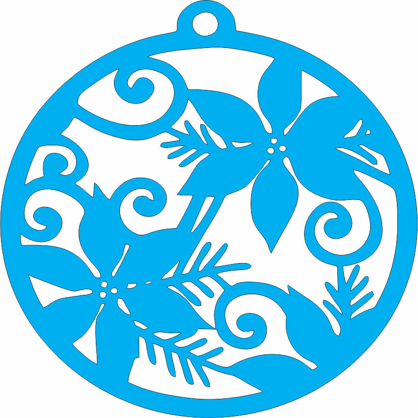 imagem do arquivo vetor para download Enfeite para arvore de natal: Flores 