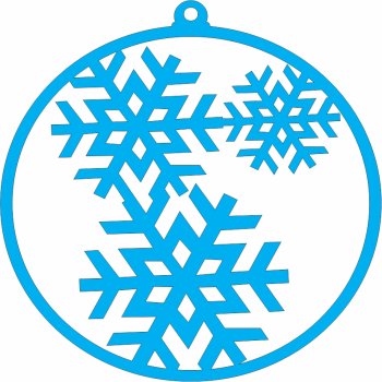 imagem do arquivo vetor para download Enfeite para arvore de natal: Flocos de neve 