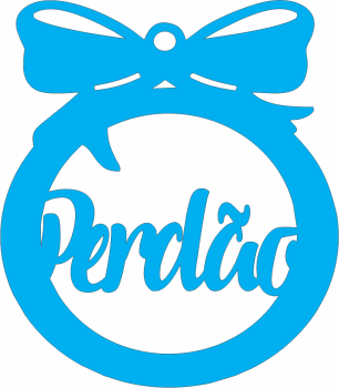 imagem do arquivo vetor para download Enfeite para arvore de natal: Frase Perdão 