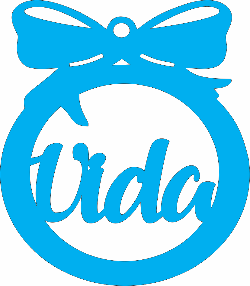 imagem do arquivo vetor para download Enfeite para arvore de natal: Frase Vida  