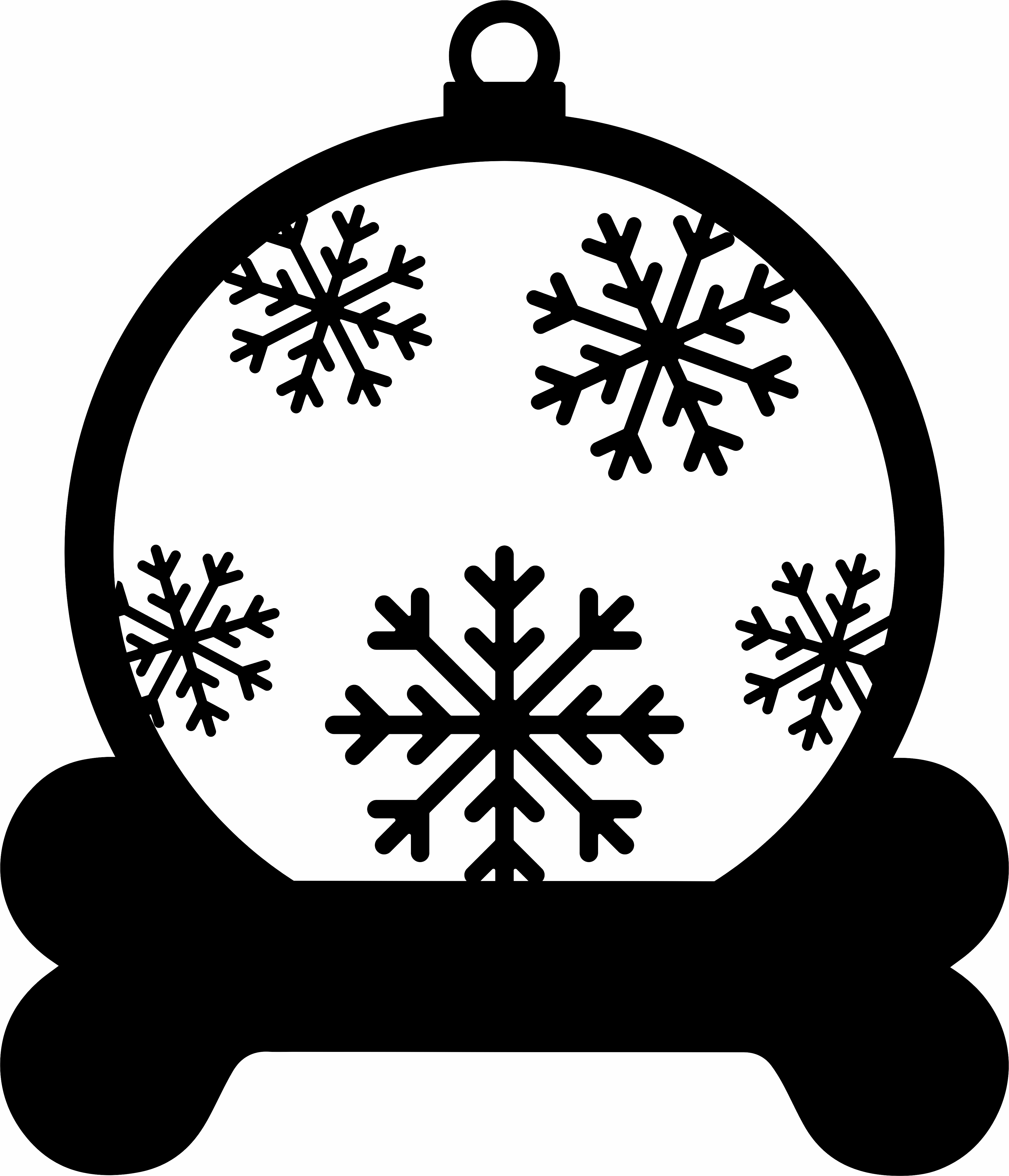 imagem do arquivo vetor para download Enfeite para arvore de natal: Flocos de neve 