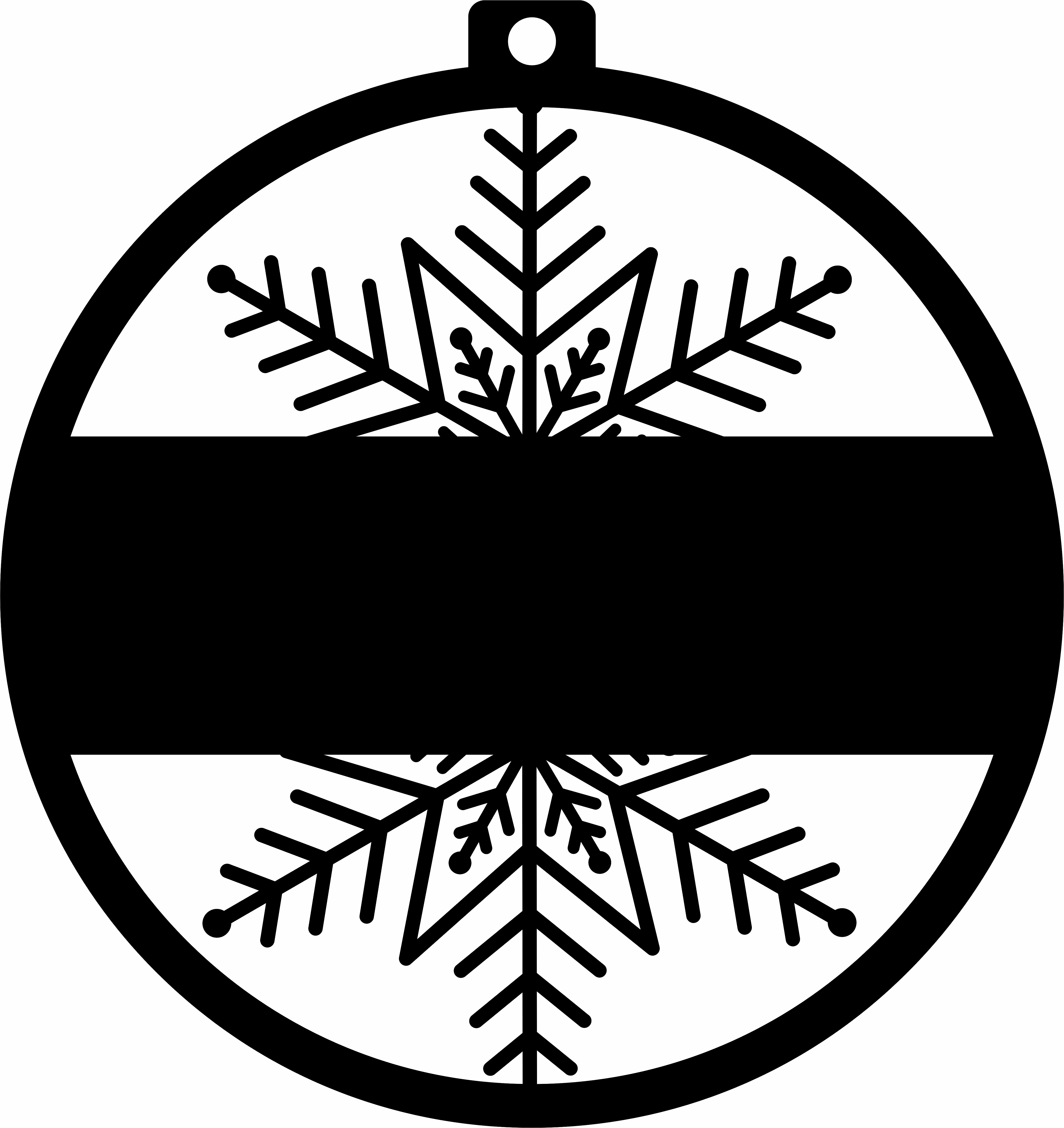 imagem do arquivo vetor para download Enfeite para arvore de natal: Flocos de neve