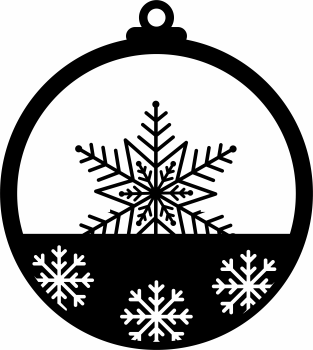 imagem do arquivo vetor para download Enfeite para arvore de natal: Flocos de neve