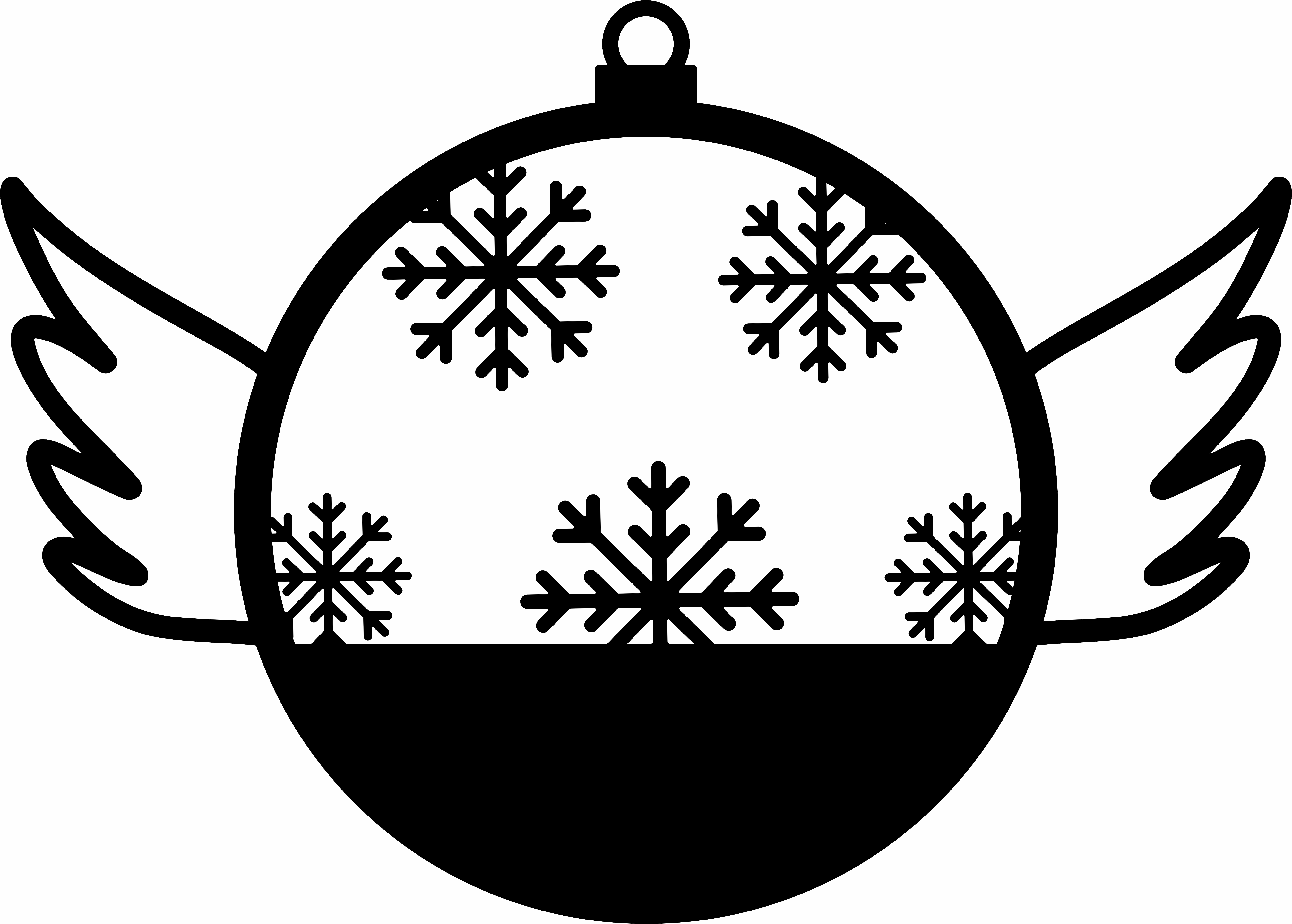 imagem do arquivo vetor para download Enfeite para arvore de natal: Flocos de neve 