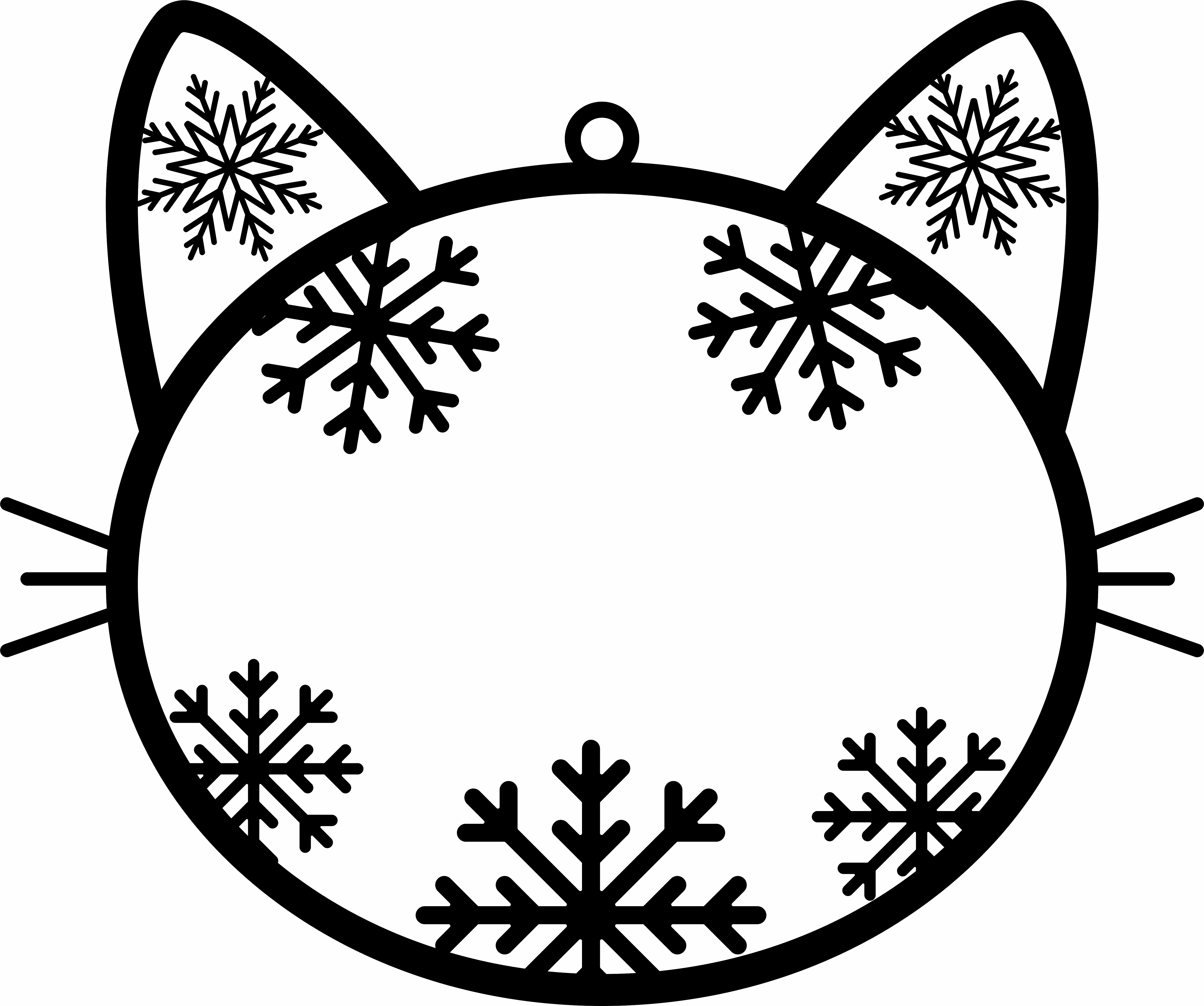 imagem do arquivo vetor para download Enfeite para arvore de natal: Gato