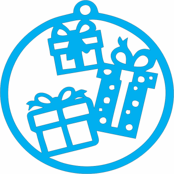 imagem do arquivo vetor para download Enfeite para arvore de natal: Presentes 