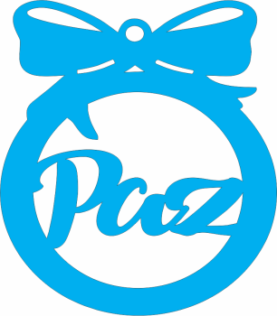 imagem do arquivo vetor para download Enfeite para arvore de natal: Paz