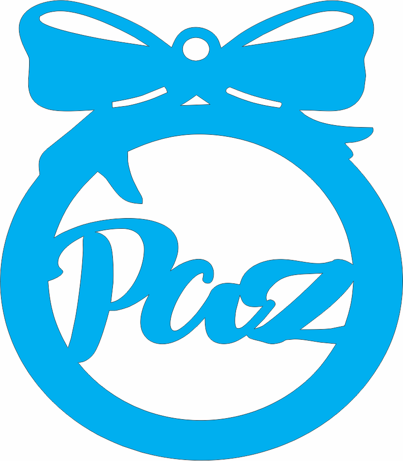 imagem do arquivo vetor para download Enfeite para arvore de natal: Paz