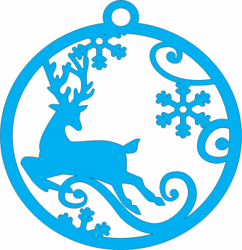 imagem do arquivo vetor para download Enfeite para arvore de natal: Rena 