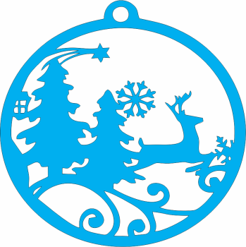 imagem do arquivo vetor para download Enfeite para arvore de natal: Rena Natalina 