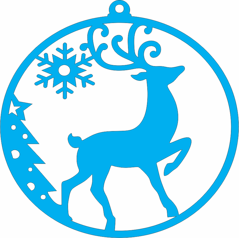 imagem do arquivo vetor para download Enfeite para arvore de natal: Rena