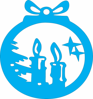 imagem do arquivo vetor para download Enfeite para arvore de natal: Velas 