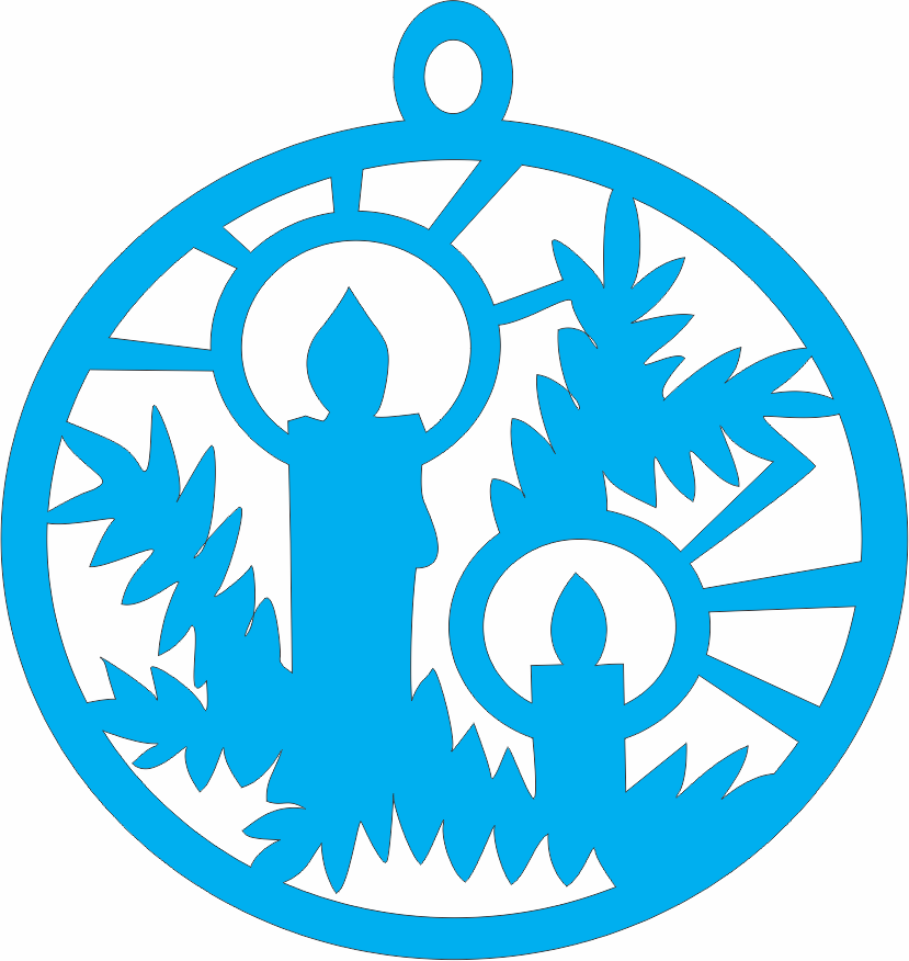 imagem do arquivo vetor para download Enfeite para arvore de natal: Velas