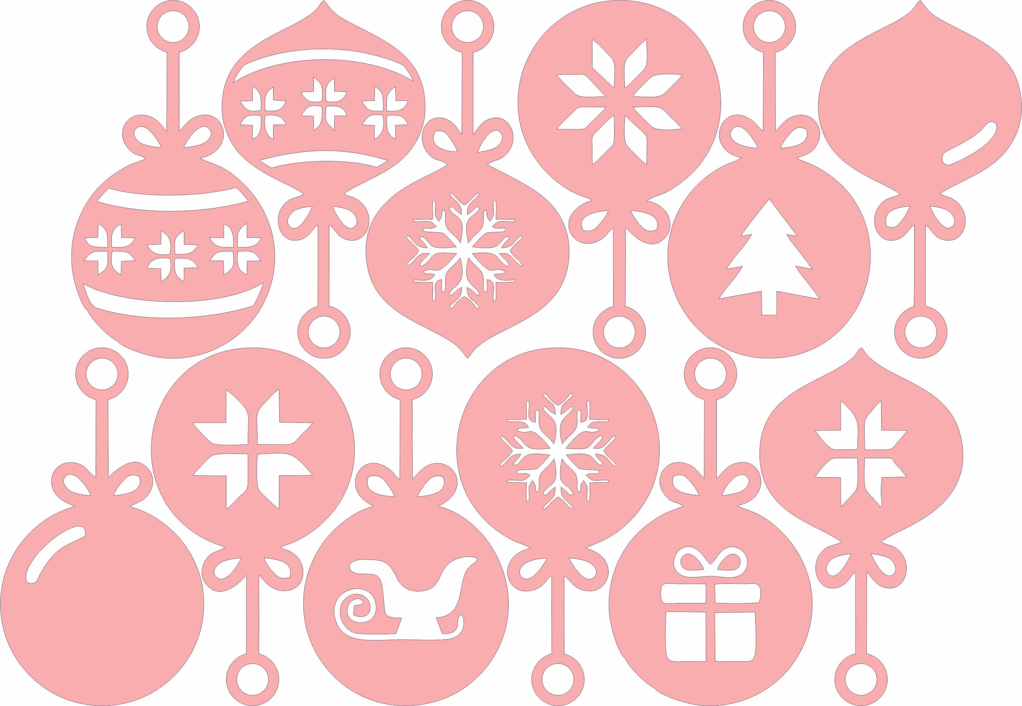 imagem do arquivo vetor para download Enfeites pra arvore de natal 