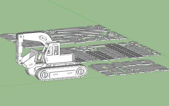 imagem do arquivo vetor para download Escavadeira  Miniatura