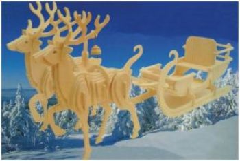 imagem do arquivo vetor para download Escultura Vetorial Natal Trenó com Duas Renas