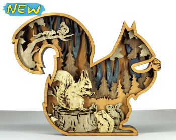 imagem do arquivo vetor para download Esquilo em Camadas Decorativo
